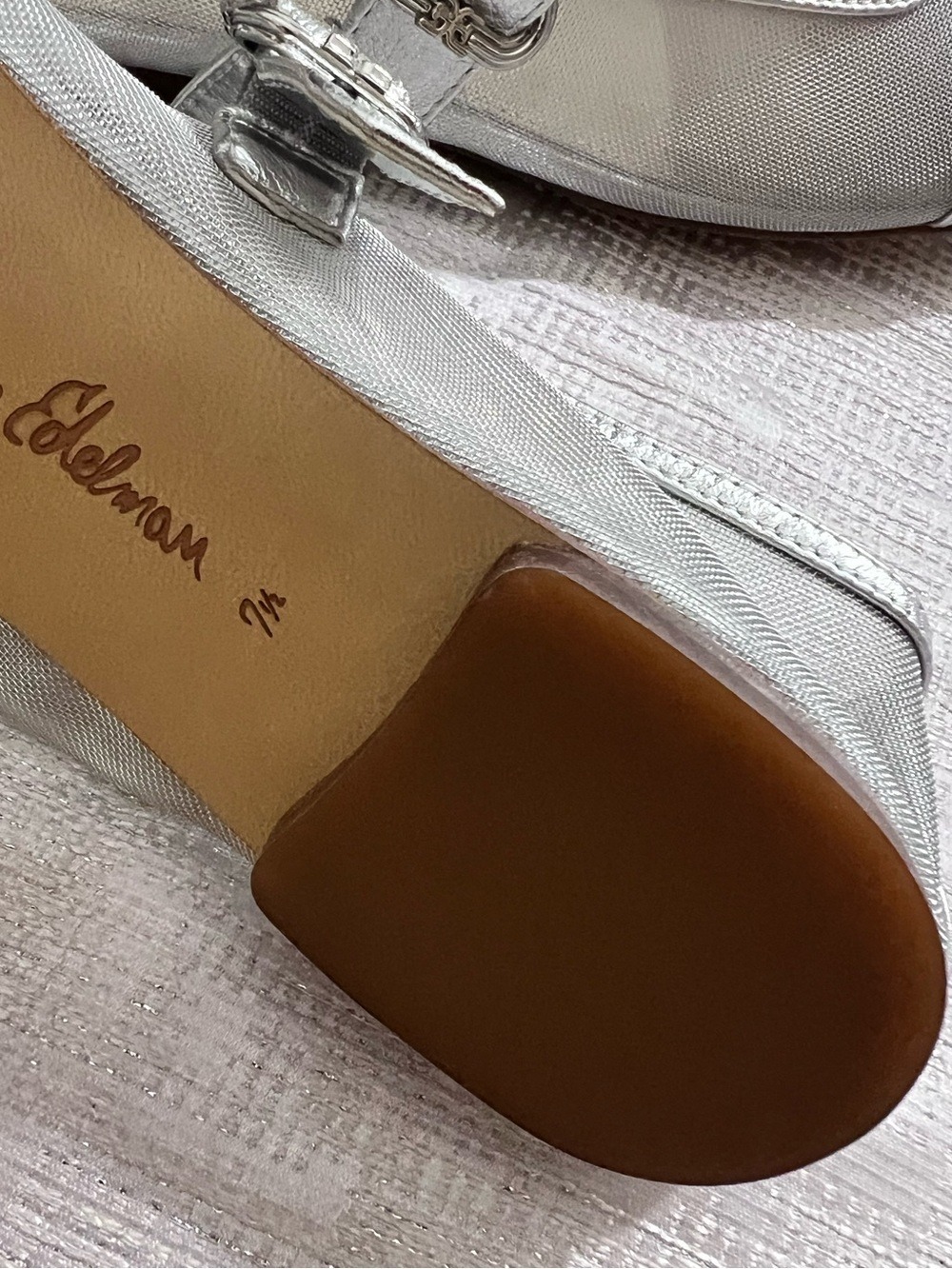 NWOB $130 Sam Edelman - Miranda Mary Jane Flat Silver - Picture 8 of 8